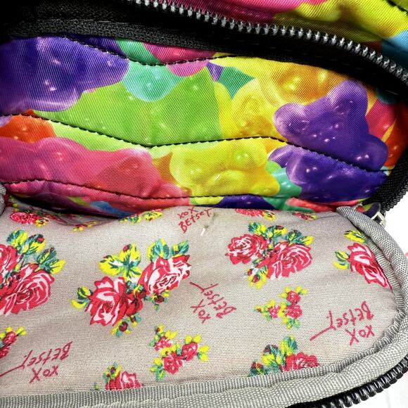 Betsey Johnson Gummy Bear Print Crossbody Bag Colorful Quilted Shoulder Purse - Picture 10 of 10